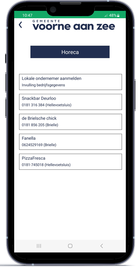 Gemeente app ondernemer aanmelden