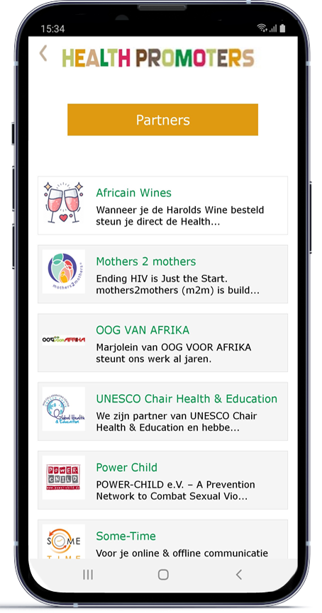 Goededoelen mobile app partners
