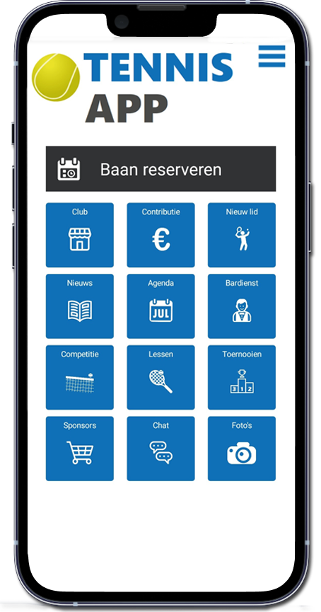 Tennisapp baan reserveren