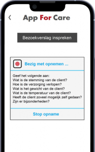 Zorgapp opname verslag